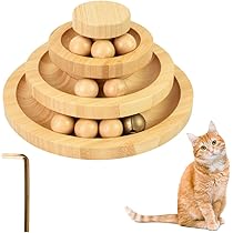 Amazon | mofulafu 猫用おもちゃ ボール回転盤 タワー 滑りにくい ベル