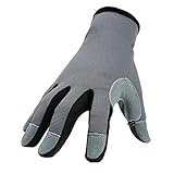 Ozero Genuine Deerskinレザー柔軟な多機能グローブ – snug-fitの作業、ガーデニング、Mechanics、アウトドアスポーツ – Sensitiveメンズ&レディース指先タ