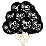 toymytoy 12インチGender RevealバルーンベビーシャワーブラックラテックスBallons Boy or Girlバルーンパーティー装飾50個