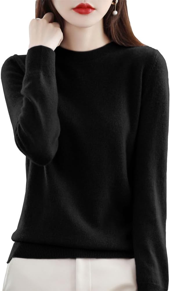 [ANGJ] ニット トップス レディース 秋冬 ラウンドネック 重ねる着便利 着回しやすい 着痩せ 小顔 無地 高伸縮 セーター | カットソー ニットソー インナー 長袖 カジュアル 秋 冬 カジュアル シンプル 春 秋 冬