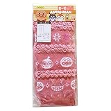 2017年 秋冬 アンパンマン 綿混ニット ノルディック柄 10分丈レギンス ANPANMAN ピンク◇80-90cm