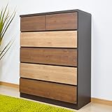 チェストタンス 幅90 5段 ナチュラル ブラウン 国産 洋服ダンス ハイチェスト たんす ASANW-111-F (ブラウン)