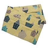 ベビーキャリア 収納カバー 綿麻素材 ファスナー コットン 日本製 抱っこひもカバー (ホーム・イエロー)