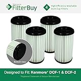 4 - Kenmore DCF-1 DCF-2 Washable & Reusable Allergen HEPA Filters, Part 's 82720, 471178 & 82912. De