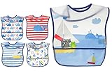 アイプレイ スタイ よだれかけ 5枚セット エプロン iplay wipe of bibs 5pack ウォータープルーフ ビブ お食事エプロン (カラー： 　Blue Boat) [並行輸入品]