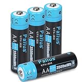 Pallus 電池四本 AA電池 単3 単三型充電池 マウス、玩具などにご利用できます（1.5ｖ3500mWh*4）1200回充電サイクル省エネルギー
