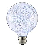 KINGSO E27 G95 3Wヴィンテージ レトロ エジソン電球 星 グローブスタイル LED バルブ 家庭の装飾照明用 電球色 ランプビーズ 85-265V ピュアホワイト