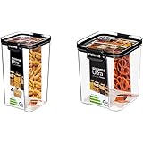 Sistema Ultra Square Food Container, 1.3L, Black & Ultra Square Food Container, 920ml, Black