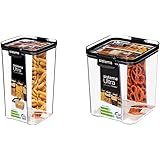 Sistema Ultra Square Food Container, 1.3L, Black & Ultra Square Food Container, 920ml, Black