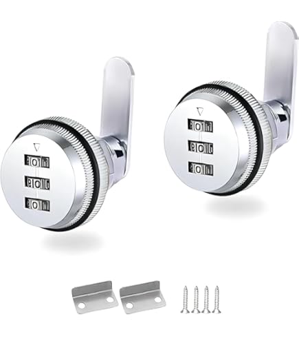 2 Pack Combination Cam Lock 3-Digit Password Security Padlock 20mm Black Keyless Coded Cam Locks - View #5