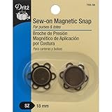 Dritz 759-38 Flower Sew-On Magnetic Snap (1 Pack), Antique Brass [並行輸入品]