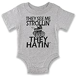 PopスレッドSee Me Strollin ' They Hatin 'ベビー用ボディスーツ カラー: グレー