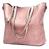 (ル・セリジエ) レディース 3way シンプル ショルダー バッグ ハンド トート バック 大容量 大きめ 通勤 レザー 斜めがけ (ピンク)