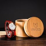 (Wooden Watch)ウッドウォッチ 2016新しい木製腕時計 アナログ時計 夜光付 3Hカレンダー付き　天然木　手作り 人気プレゼント 生活防水機能 竹の木ケース 環境に優しい ファッション 