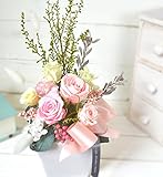 【ギフト】ほんのり香る 100% プリザーブドフラワー ギフト アレンジ　[アロマピュア] (パステル)