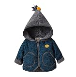 [もうほうきょう] 男の子 子供服　ベビー服　赤ちゃん　綿入れの児童厚手冬服　プラス絨のパーカー秋冬0１歳 (85, グリーン)