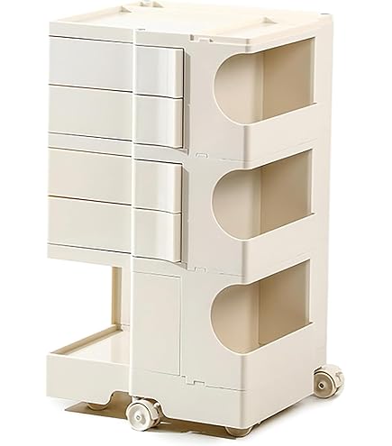 Amazon.co.jp: 日本限定色 ボビーワゴン3段5トレイ ベージュ 収納家具