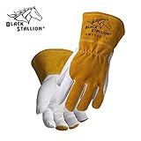 Black Stallion ブラックスタリオン ゴート グレイン (ヤギ表革) / カウハイド (牛革) コンフォータブル & ハイデキスタリティー MIG溶接用 グローブ (S)