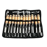 12 Piece Wood Carving Hand Chiselツールセット木工Professional
