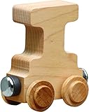 【米国正規商品・並行輸入】ネームトレイン 木製おもちゃ NameTrain Clear Finish Letter Cars - I ★着色なしモデル