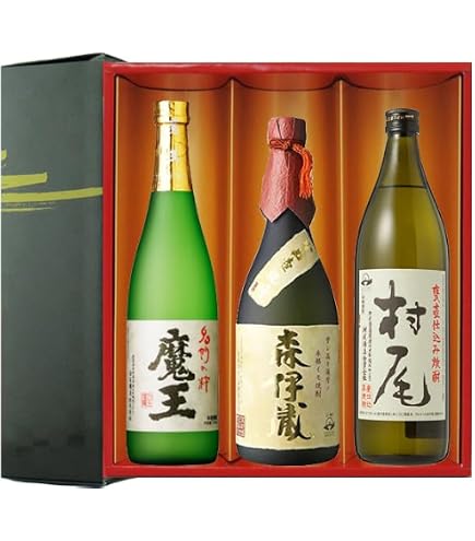 焼酎4本3Mプレミア焼酎森伊蔵と魔王各1本村尾2本 Amazon.co.jp: [焼酎 飲み比べセット] 森伊蔵＆魔王＆村尾全て入った