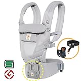 エルゴベビー アダプトクールエア グレー 抱っこ紐 （ADAP クールメッシュ）【日本正規品2年間保証-SG認定】ベビーウエストベルト付