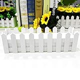 フラワーポット 木製　ガーデンデッキ　ミニフェンス ホワイト　飾り 北欧風　和風　室外室内用　木製の窓　おしゃれ　フォーム付き (B：30CM)