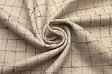 イタリア製ピュア・ウールツイードネップヤーン・ウィンドーペーン0.95m単位