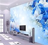 3 D 室ベッドルームのテレビの背景座って花壁紙 BQ 180 エンボス加工