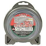 セフティー3 草刈・刈払機用 耐久性約5倍 チタニウムナイロンコード 15m 四角型 3.0mm径