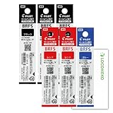 パイロット 高価格多色・多機能用 EVOLT 替芯 BRFS-10【まとめ買い6本】+ロコネコカード (ブラック3/レッド2/ブルー1, 0.5mm)