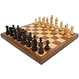 Walnut Book-Style Chess Board with Staunton Chessmen, Brown[並行輸入品]