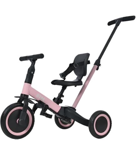 Amazon.co.jp: 子供用三輪車 5in1新色 三輪車のりもの BTM 押し棒付き