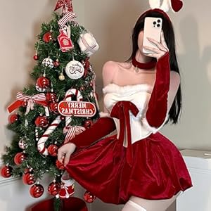 EMGTTXDY レディース サンタコスプレ 衣装 セクシー ウサギ風 クリスマス 仮装 デート服