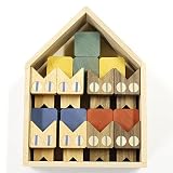 「ネコブロック８体セット」＋「ネコのいえ（ビーグラッドオリジナル）」セット【木製積み木】／日本製手作り
