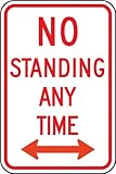 Accuform Signs FRR691RA Engineer-Grade Reflective Aluminum Parking Sign (MUTCD R7-4) Legend NO STAND