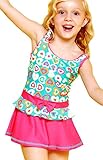 C-Princess 水着 ビキニ ベビー 子供用 キッズ ストラップ ワンピース ハート花柄 蝶結び付き オールインワン スイムウェア 海水浴 ビーチ ブルー 152
