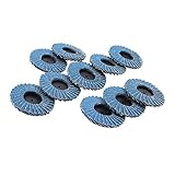 AUTOTOOLHOME 10枚 フラップディスク サンドペーパー サンディングディスク 80グリット 50mm 研磨 木工 工具 金属 鉄 錆の除去 研削砥石 ツール Rolor Roll Lock