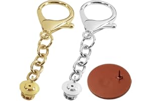 YUYAKESHI バッジ パーツ バッジ用 ピンバッジ 針径1mm キーホルダー 金具 ホビー用素材 ピンバッチ ブローチ改造 グッズ用 アクセサリー