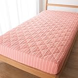 (ニッセン) nissen オーガニックコットン 綿100% 2重ガーゼ 一体型 ボックスシーツ ピンク ダブル