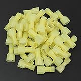 50Pcs2.5Cm Nylon Yellow Male Insulated Wire Terminals Connectors (Usa)
