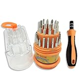 スクリュードライバーセットドライバー30ビット、1で磁気screwdriver-yellow