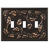 Amertac 85TTTVB 3 Toggle Leaf Wallplate, Aged Bronze [並行輸入品]