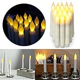 Flameless LEDテーパキャンドルライト、キャンドルLED電池式ピラーキャンドルのクリスマス、ホームデコレーション、誕生日、教会、パーティ、結婚式、ハロウィン、感謝祭、電池は含まれていません