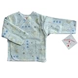 【未熟児】【低出生体重児】【早産児】【NICU】用　ベビー服：　長袖トップス　ウィッシュブルー