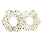 防水３６０度スタイ ２柄セット サックスフラワー＆ドット