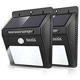 Baxiaテクノロジーワイヤレスセキュリティモーションセンサーソーラーナイトライト – 12 LED明るいと防水アウトドア庭壁( 2 - Pack )