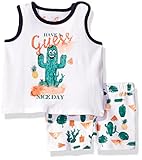 Guess Baby Boys 'スリーブセットCactus Tシャツと短パン カラー: ホワイト