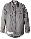 BulwarkメンズBig and Tall Camo Uniformシャツ カラー: グレイ