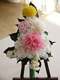 プリザーブドの仏花「なむまむ」 ピンク　室内用 新盆のお供えに